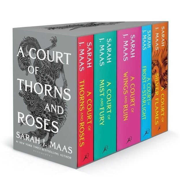 جلد کتاب A Court of Thorns and Roses series (مجموعه 5 جلدی قلمرو خار و رز)